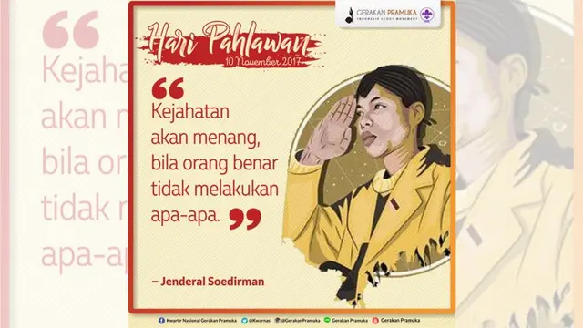 Hari Pahlawan - Soedirman (Liputan6.com/pool/GerakanPramuka)