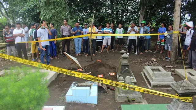 Peristiwa pembongakaran mayat bayi dan pencurian kain kafan menggegerkan warga Cilacap Utara. (Foto: Liputan6.com/Polres Cilacap/Muhamad Ridlo)
