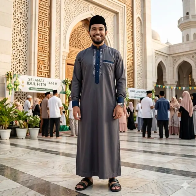 Model Baju Jubah Pria untuk Lebaran