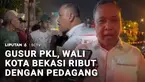 Wali Kota Bekasi, Tri Adhianto Tjahyono terlibat adu mulut dengan sejumlah pedagang kaki lima saat menertibkan kawasan Plaza Patriot Candrabhaga, di Kota Bekasi, Jawa Barat. Bahkan, salah satu pedagang menolak ditertibkan dengan dalih sudah membayar ...