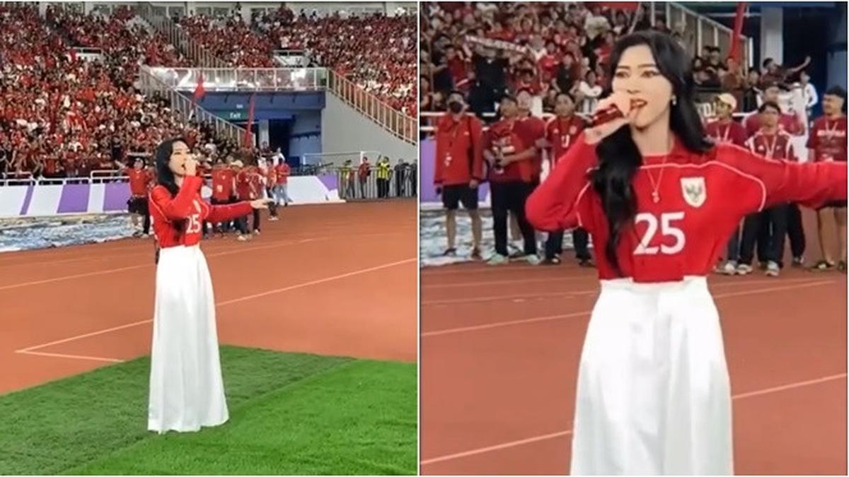 5 Potret Memukau Isyana Sarasvati di GBK, Jadi Opening Act Indonesia Vs Bahrain