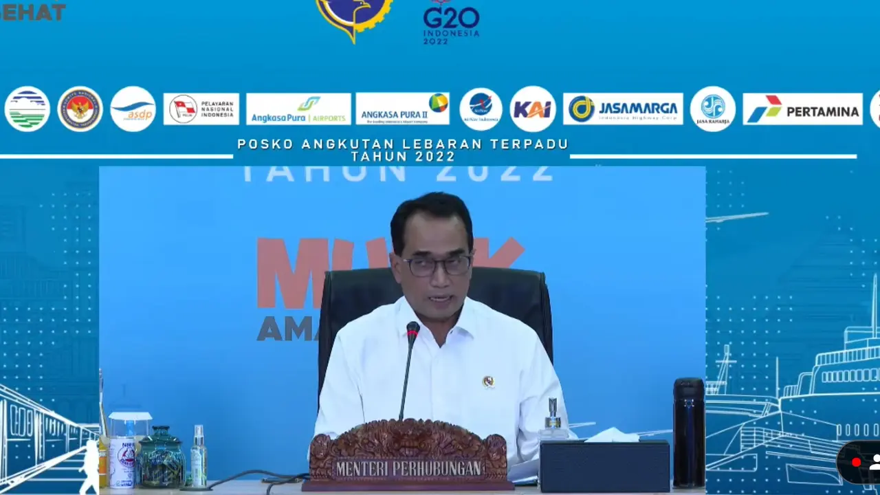 Menteri Perhubungan (Menhub) Budi Karya Sumadi resmi menutup Posko Angkutan Lebaran Terpadu Tahun 2022.