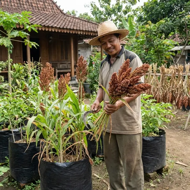 Cara Menanam Sorgum di Polybag