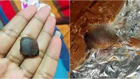 Seorang wanita menemukan potongan jari manusia di dalam cokelat batangan. (Sumber: Twitter/AsyrafRosli_)