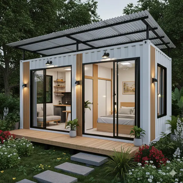 7 Desain Rumah Kontainer Mini Budget 50 Juta, Murah tapi Tetap Nyaman dan Estetik