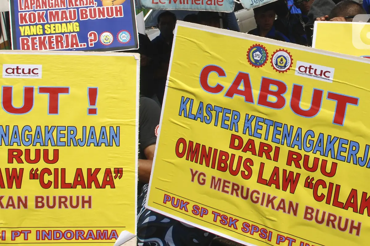 Elemen Buruh Tolak RUU Omnibus Law