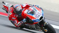 Pebalap Ducati, Andrea Dovizioso, mengaku motornya belum menemukan setelan tepat untuk balapan di lintasan kering pada MotoGP Malaysia. (dok. MotoGP)