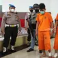 Pelaku pencurian uang pengusaha sawit di Kabupaten Kampar yang menyandang duta mafia karena pernah merampok di Malaysia. (Liputan6.com/M Syukur)