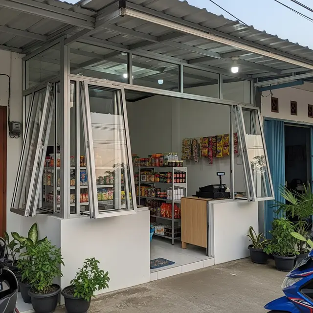 9 Desain Pintu dan Jendela Warung Sembako, Fungsional dan Estetis