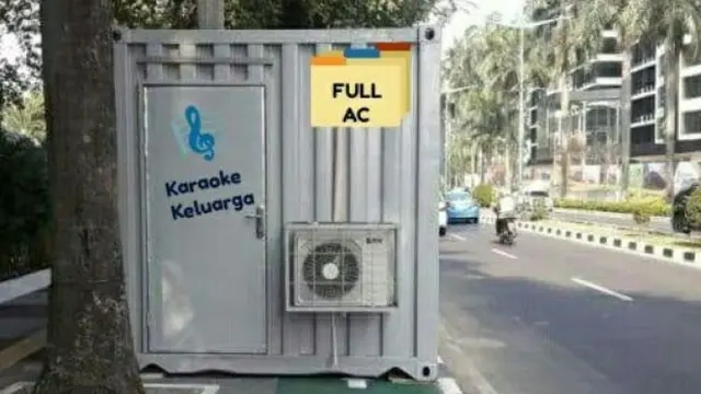 Nyindir tapi Kocak, Editan Foto Kontainer di Jalur Sepeda Ini Bikin Ngakak