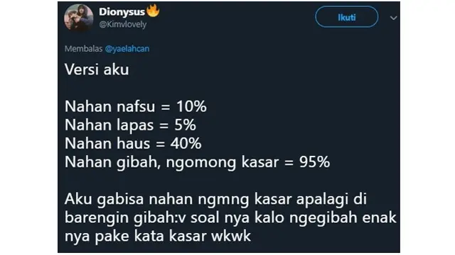 5 Tingkat Kesulitan Saat Puasa Ala Netizen Ini Bikin Geleng Kepala