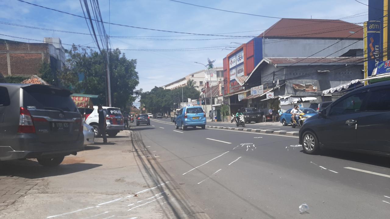 Tempat kejadian perkara (TKP) kecelakaan maut di Jalan Raya Ragunan, Pasar Minggu Jakarta Selatan, Sabtu (26/12/2020).