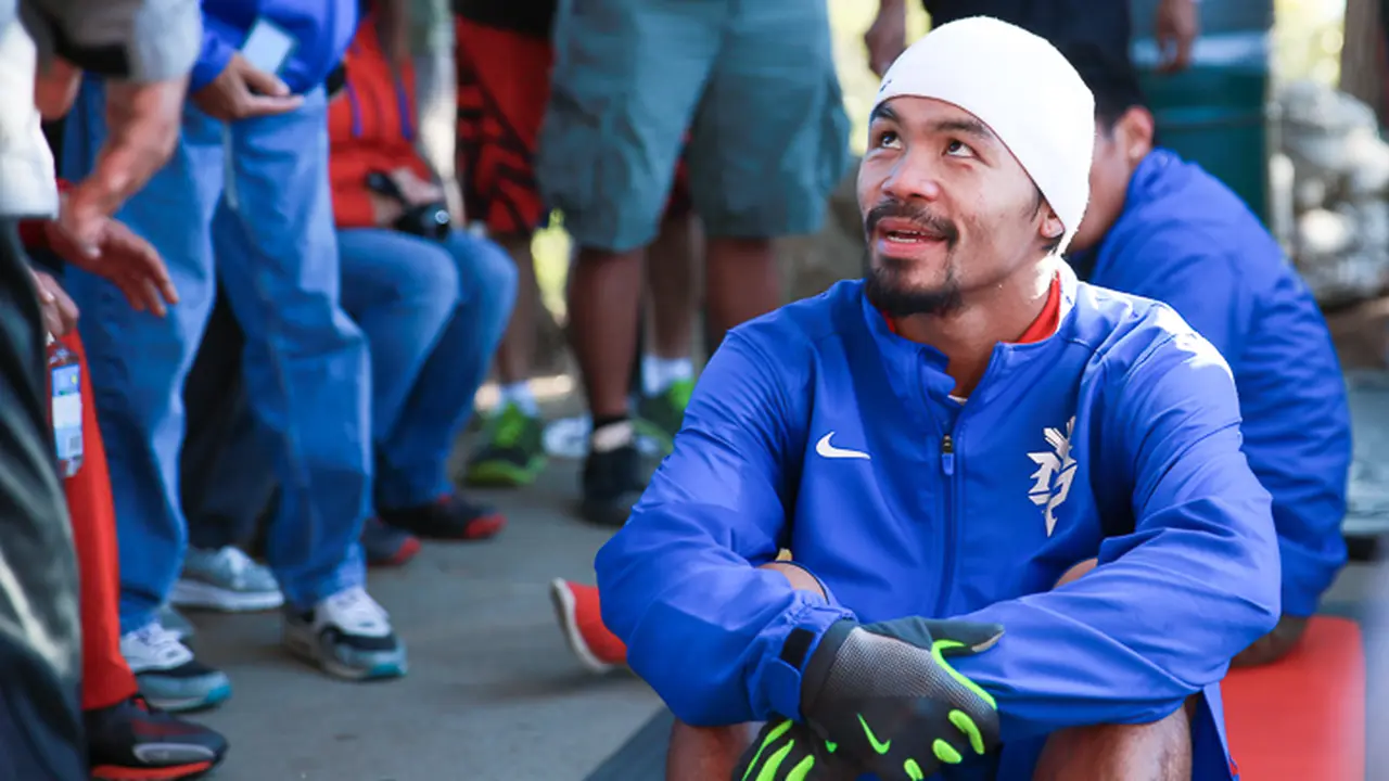 Jelang Mega Duel Lawan Mayweather, Pacquiao Berlatih di Los Angeles