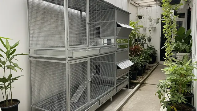 Kandang Ayam Besi Bertingkat untuk Lahan Sempit
