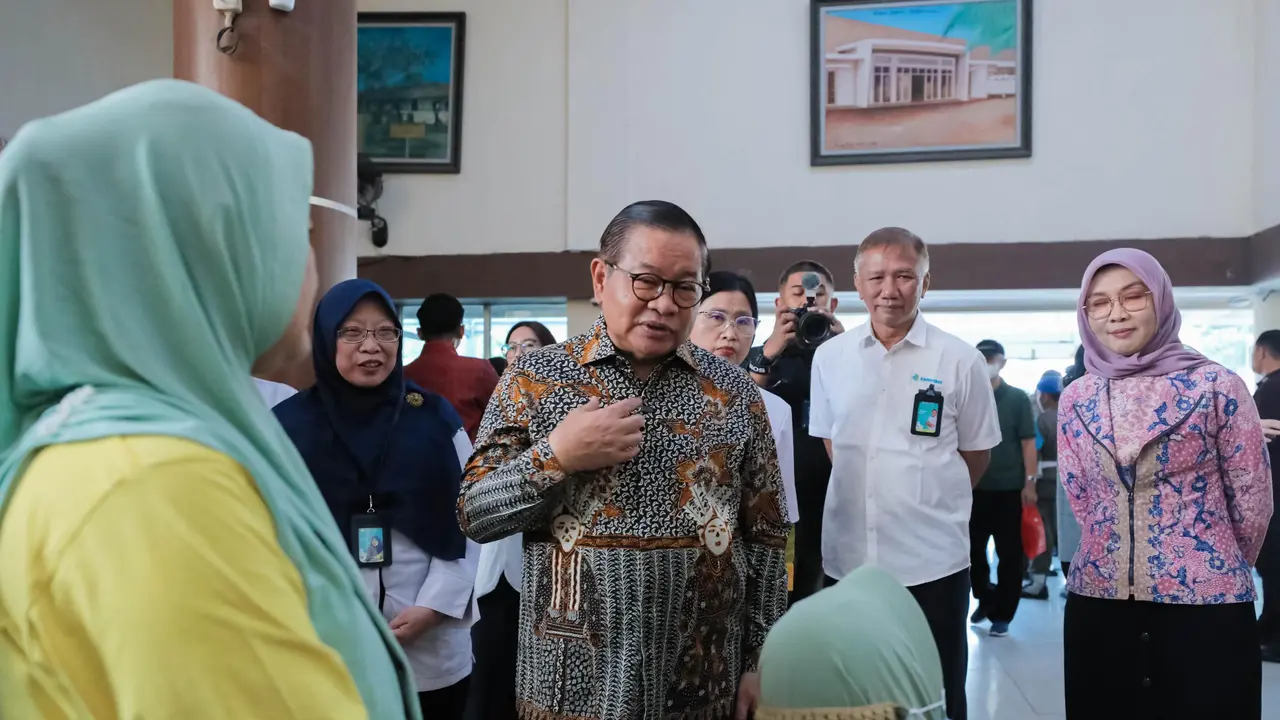 Pramono Anung kunjungi RSPI Sulianti Saroso, Jakarta Utara, Kamis (23/7/2026). (Liputan6.com/Winde Nelfira).