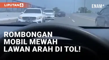 Rombongan Mobil Mewah Nekat Putar Balik-Lawan Arah di Tol Desari