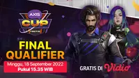 Gratis di Vidio, Link Live Streaming Final Kualifikasi AXIS Cup Free Fire 2022