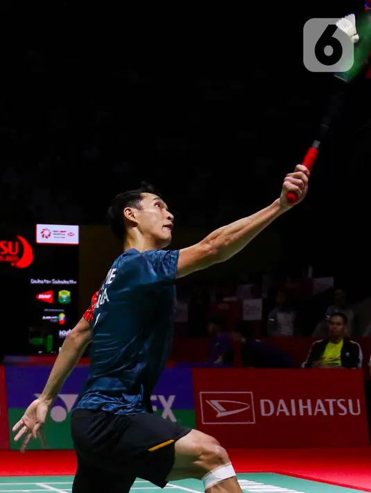 Beberapa kali, Jonatan Christie dan Lin Chun-yi saling adu kejar poin. (Liputan6.com/Herman Zakharia)