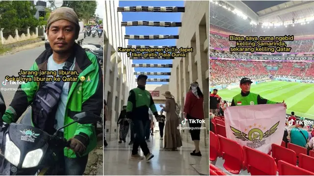 Viral Driver Ojol Nonton Langsung Piala Dunia di Qatar, Ini Kisah Hebatnya