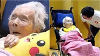 Wanita tertua di Jepang bernama Fusa Tatsumi meninggal dunia di usia 116 tahun. (Sumber: X/Hiroyoshumura / The Japan News)