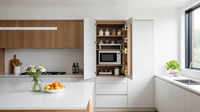 Ide Tempat Menaruh Microwave di Dapur/AI Generated