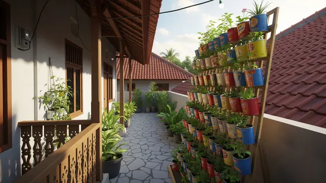 6 Langkah Bikin Model Kebun Vertikal dari Kaleng Bekas Parcel, Ini Tanaman Idealnya