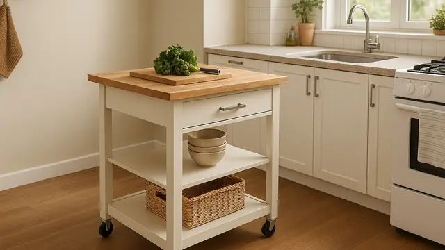 7 Model Kitchen Island di Dapur Kecil, Solusi Fungsional & Estetik