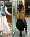 Lihat di sini beberapa potret OOTD hijab pakai rok untuk dapatkan professional look dari para artis.