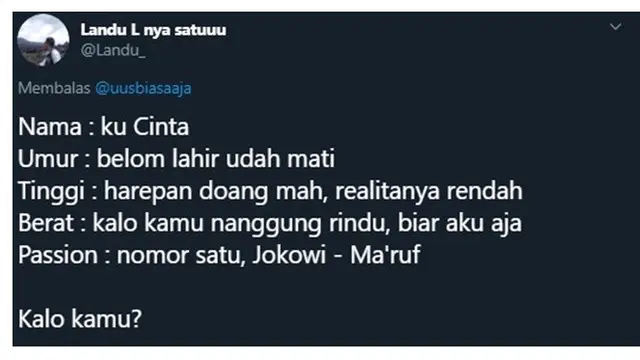 Biodata Nyeleneh ala Netizen Ini Bikin Geleng-Geleng