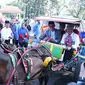 Kereta delman menjadi salah satu angkutan wisata alternatif di Taman Kambang Iwak Palembang (Dok. Humas Pemkot Palembang / Nefri Inge)