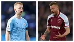 Di tengah serangan militer Rusia terhadap Ukraina, dua pesepak bola asal Ukraina yang tengah merantau di Eropa Andriy Yarmolenko dan Oleksandr Zinchenko mengutuk keras serangan tersebut. Setidaknya ada 6 pemain Ukraina yang kini merantau di klub top Eropa. (Kolase AFP)