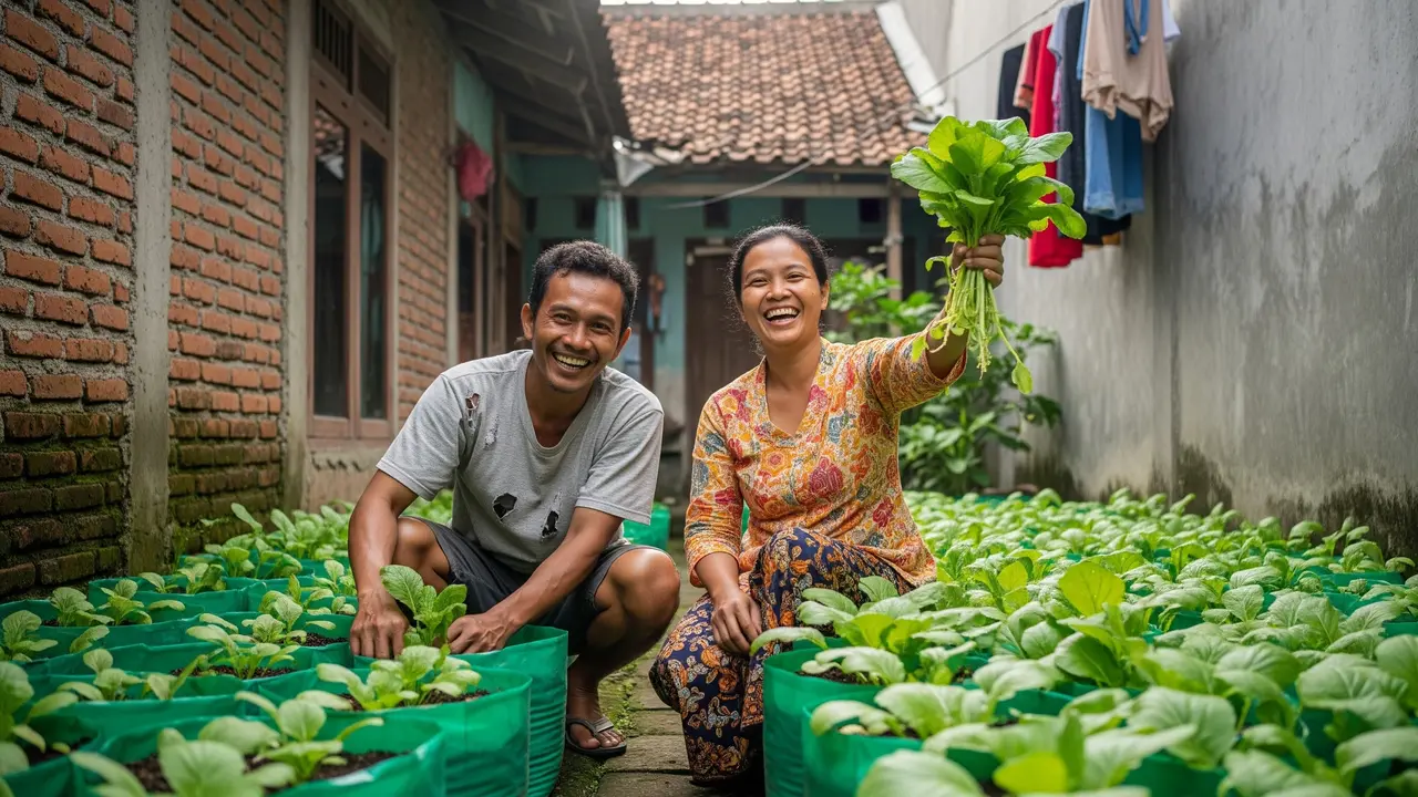Cara Bikin Kebun Sawi Hijau di Polybag Panen 30 Hari