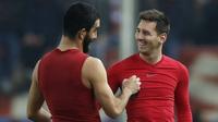 PUJIAN - Arda Turan menebar pujian indah bagi Lionel Messi. (AS)
