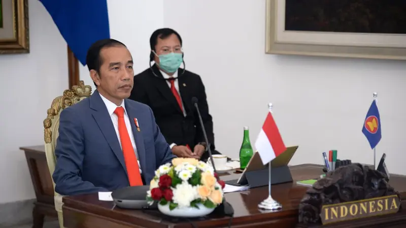 FOTO: Presiden Jokowi Ajak Negara-Negara ASEAN Bersinergi Melawan COVID-19