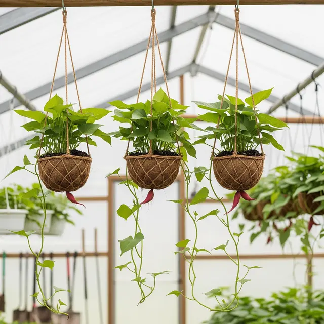 Cara Membuat Kebun Ubi Gantung agar Panen Banyak di Lahan Sempit (Image by Gemini AI)