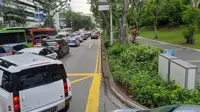 Lalu lintas jalanan di kota Singapura. Dok: Tommy Kurnia/Liputan6.com