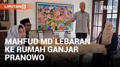 Mahfud MD Berkunjung Lebaran ke Open House di Rumah Ganjar