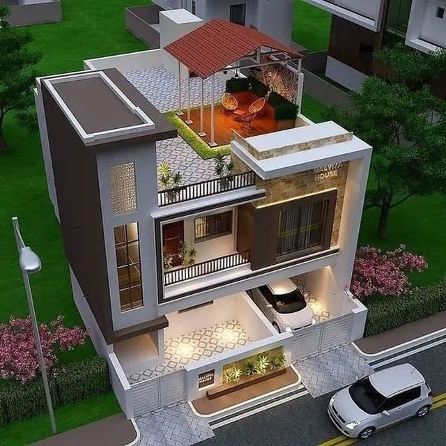 Rooftop Minimalis dengan Pondok Kecil