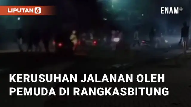 Kerusuhan terjadi di Jalan IR Sutami, Tutul Citeras, Rangkasbitung, Senin (12/3/2024) tengah malam. Sejumlah orang melempar petasan dan saling kejar satu sama lain