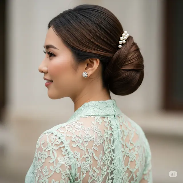 Twisted Bun dengan Aksesori