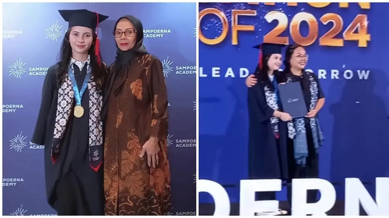 6 Momen Wisuda SMP Richelle Skornicki Adik Sandrinna, Didampingi Ibunda