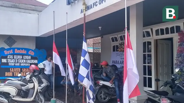Bendera Setengah Tiang Tragedi Kanjuruhan