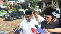 Sekjen Gerindra Ahmad Muzani di rumah duka M Taufik di Jakarta Timur (Merdeka)