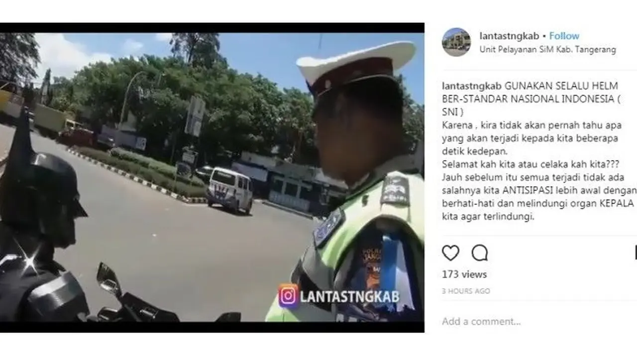 Batman ditilang polisi