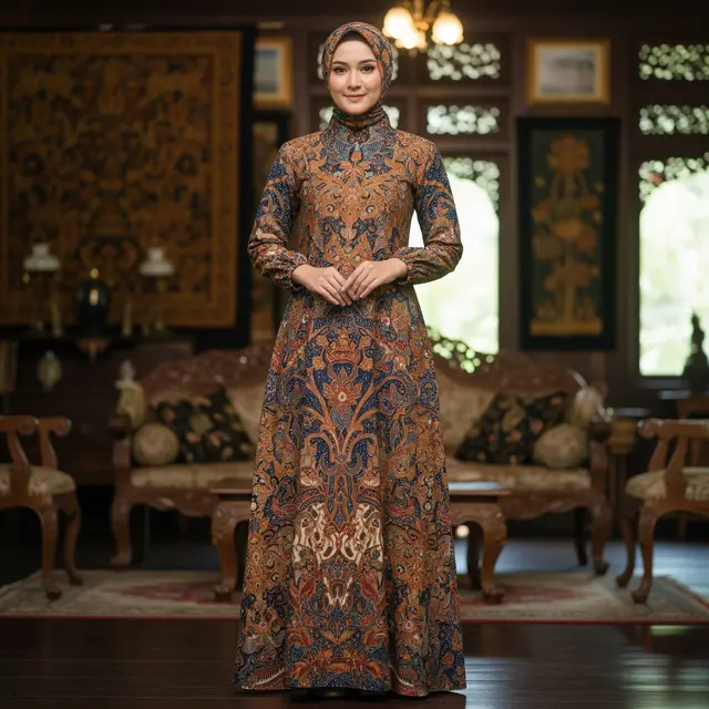9 Model Dress Batik Bahan Dobby untuk Muslimah, Tampil Anggun dan Nyaman