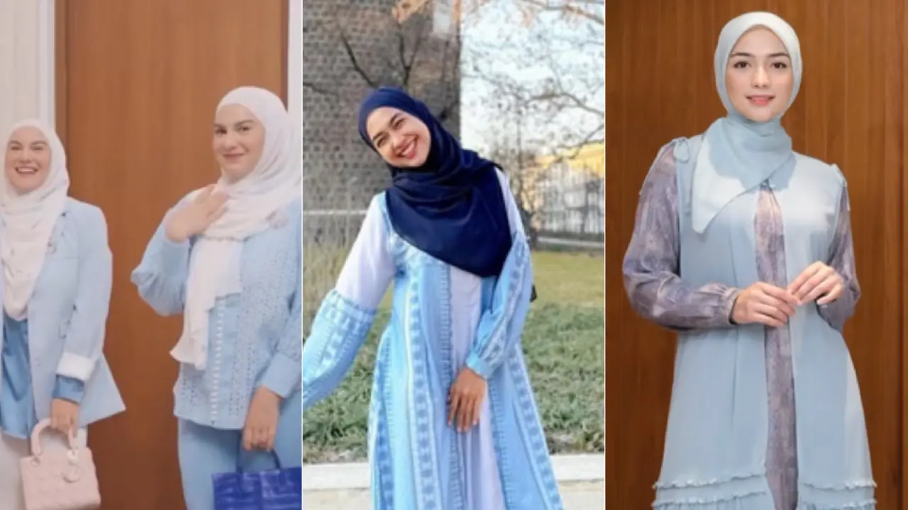 Inspirasi Baju Lebaran Biru Prabowo yang Diprediksi Juga Jadi Tren