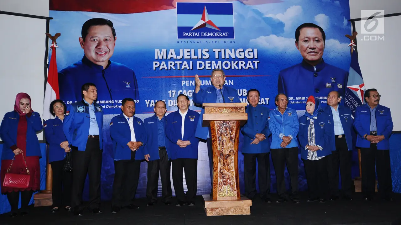FOTO: SBY Umumkan 17 Pasang Nama Bakal Cagub-Cawagub Pilkada 2018