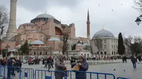 Mengabadikan Eksotisme Hagia Sophia dengan Kamera Samsung Galaxy 10 Plus. Liputan6.com/Nila Chrisna Yulika