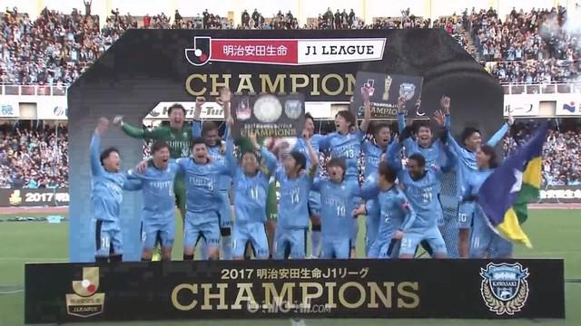 Kawasaki Frontale menjadi juara Liga Jepang setelah kalahkan Omiya Ardija 5-0. This video is presented by Ballball.