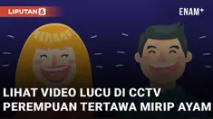 Melihat kejadian lucu di CCTV membuat seorang perempuan tertawa hingga terdengar seperti suara ayam mengundang perhatian
